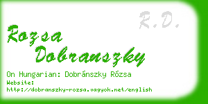 rozsa dobranszky business card