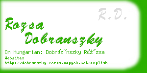 rozsa dobranszky business card